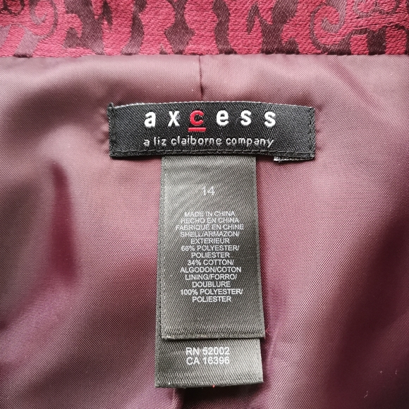 Vintage Axcess Raspberry Velvet Jacket - Picture 7 of 7
